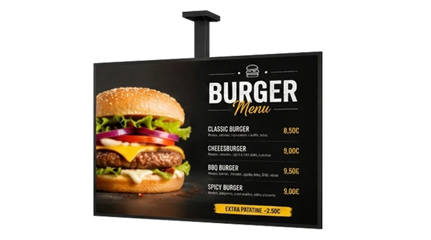 Menu Board con 1 display