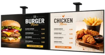 Menu Board con 2 display